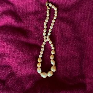 Vintage Donna Karan  Apricot-hued Pearl choker